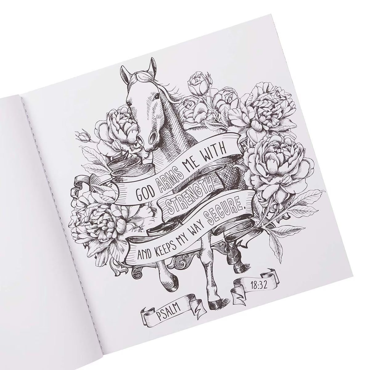 Be Still & Know coloring book with perforated pages and designs based on book of Psalms