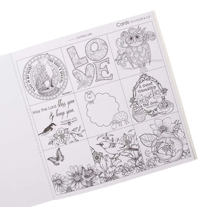 Be Still & Know Coloring Book with perforated edge pages and designs based on book of Psalms