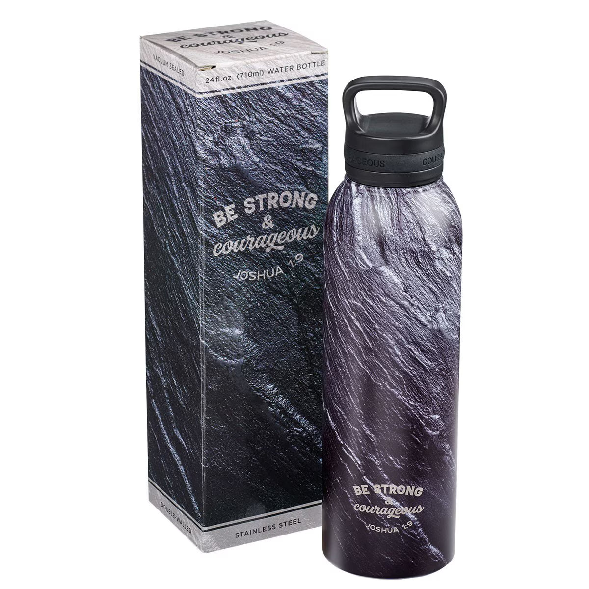 Be Strong & Courageous Box - Men's Devotional, Lion Journal, Bookmark & Water Bottle