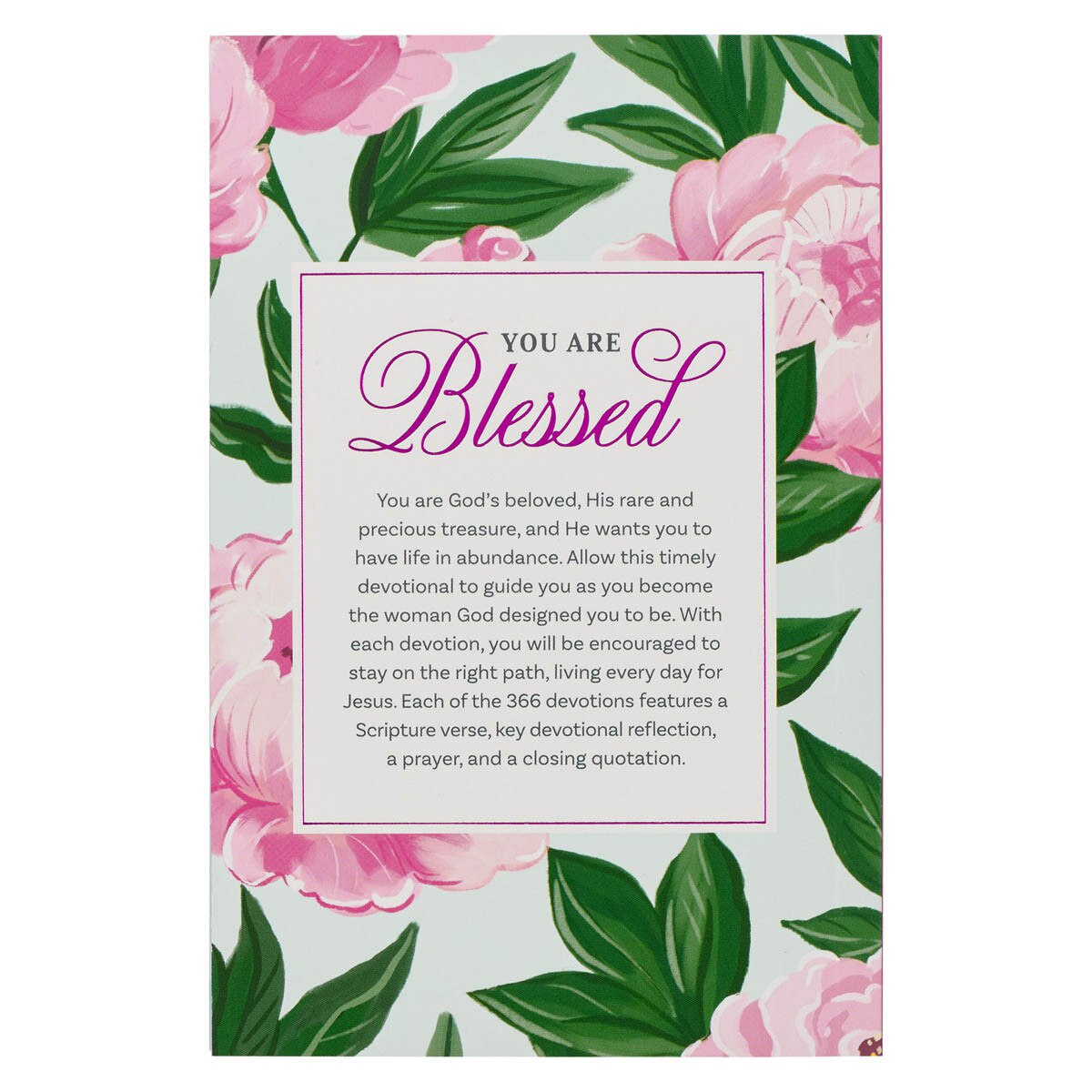Floral design with 'You are Blessed' text on a white background